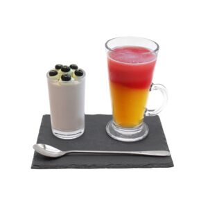 TRAY SLATE WITH 2 SAUCE BOWL&SPOON TRAY SLATE WITH 2 SAUCE BOWL&SPOON